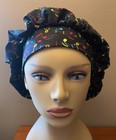 Music Notes Bouffant  Surgical Scrub Cap Hat Women Made With Music Notes Fabric
