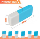 Amoreangel Crafts 8 Pcs Eraser  Blue And White Dual Color Pencil Erasers  For Wr