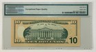 Billete De 10 D  lares Con Estrella A  o 2009  Certificado Pmg-67  Para Colecci  n 