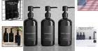 Bathroom Dispenser Set Of 3 Luxury Shower Soap Bottles With Pump Labels