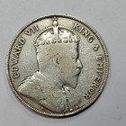 1906 British Honduras Silver 50 Cents Tougher Date Silver Type Coin  v158