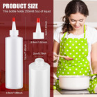 30 Pcs 8 5 Oz Plastic Squeeze Bottle Condiment Squeeze Bottle With Red Tip Cap S