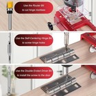 Door Hinge Jig  Aluminum Alloy Door Hinge Template Kit For Router  Adjustable