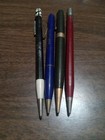 Vintage Mechanical Pencil Lot Of 4 Advertisement Some Damage Works Decent Usa