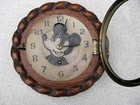 Original   Unusual Antique Mickey Mouse English Wall Clock Movement carved Base