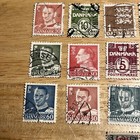 Antique Vintage Lot Of 16 Denmark Postage Stamps Danmark Danish Collection