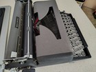 Nice 1949 Royal Quiet Deluxe Tuxedo Gray Typewriter W case Vintage Antique Mcm