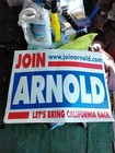 Damaged Arnold Schwarzenegger Political Lawn Sign Crumpled Crinkled Poster Board