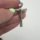Vtg Sterling Silver Faceted Bead Rosary Catholic Prayer Crucifix Rosary Crystal 