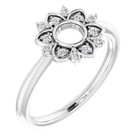 925 Sterling Silver Women Ring Mounting Round 9 5mm Jewelry Setting