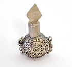 Moroccan Berber Handmade Kohl Eyeliner Vintage Metal Bottle