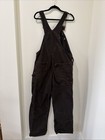 Carhartt Canvas Double Knee Bib Overalls Mens Size 36x32 Dark Brown R06 Dkb