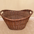 Large Vintage Wicker Woven Willow Laundry Basket Dual Handles 24  L X 18  Wx14 t