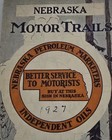 Old 1927 Nebraska Motor Trails Nebraska Petroleum Marketers Ritz Oil Co  Map