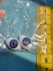 Antique Pair French Doll Jumeau Bru Paperweight Eyes Blue Spiral Original 
