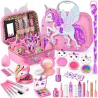 Kids Makeup Kit For Girls - Washable Cosmetic Set With Storage Case  Gift For Ag