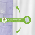 Heavy Duty Peva White Shower Curtain Liner With Magnets   Suction Cups - 70 X 72