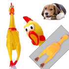 Squawking Rubber Chicken Large 16  Yellow Squeeze Squeaky And Screaming Chicken