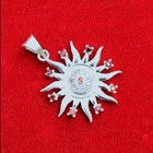 925 Silver Sun Necklace  Sun Pendant Necklace  Sun Charm  Celestial Necklace