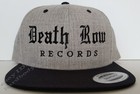 New Death Row Records Black Brim Gray Snapback Cap Hat Nwa Dr Dre 2pac Compton