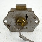 Vintage Eagle Lock Co Terryville Ct Flush Trunk Chest Cabinet Lock W  2 Keys Nos