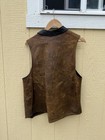 Antique French Leather Military Vest