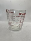 1980s Pyrex 516 2 Cup 16 Oz  500 Ml Glass Measuring Cup Mixing Bowl Red Letter