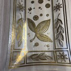 Mcm Bent Glass Serving Tray Dish Leaves Flowers Georges Briard Style 13in  6 5in