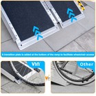 Portable Wheelchair Ramp 10ft Non-slip Aluminum Folding Handicap Ramp Scooter