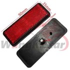 2x Motorcycle Red Rectangle Reflector Bicycle Bike Warning Bolt Reflective Plate