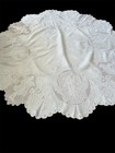 Antique Lace- Circa 1900  70  Round Linen Tablecloth W   Four Seasons  theme