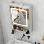   New Led Medicine Cabinet W  Mirror   26 5  X 18    3 Cct    3 Shelves   White