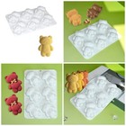 Grade Silicone Cake Mold For Baking Enthusiasts 6 Grids Bear Fondant Mould