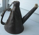 Antique Pittsburg Pa Gem Mfg Co  Teapot Minors Lamp Oil Wick chain Signed Bottom