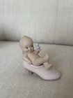 Vintage 1993 Enesco Rose O   neill Kewpie In Shoe With Blue Bird     Original Box