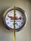 Bsa Motorcycle Original Neon Wall Clock 15 Inch Nostalgic Racing Checkered Retro