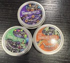 Lot Of 3 Mini Tins Aaron s Crazy Thinking Putty  46 Oz Halloween Tins New