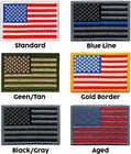 Usa Flag Patches  2-pack  American Flag Embroidered Iron On Patch Appliques