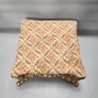 Antique Cast Iron Footstool Gold Detailed Victorian 14  X 14 