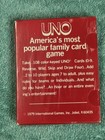 Vintage 1979 Uno Card Game     Sealed Box  New Unopened 