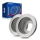  Drilled And Slotted Disc Brake Rotors Fits For Ram 2500 2000-2002  53003 Rear