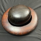 Antique Imc 2 Part Millinery Wooden Hat Form mold Block