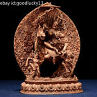 10cm 4  Exquisite Red Copper Carving Palden Lhamo Buddha Statue Tibet Buddhism
