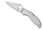 Spyderco Uptern Folding Knife C261p Plain Edge Blade Stainless Steel Handle