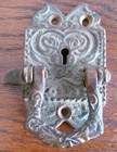 Antique Brass Metal Ornate Ice Box Latch Lock Vintage Patent 1897 No Key - Catch