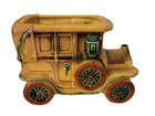 Vintage Relpo Antique Old Fashioned Car Planter Made In Japan   6216 Gold Yellow
