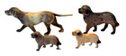 Lot Of 4 Celluloid Hollow Toy Plastic Dogs Usa Japan 1930 s