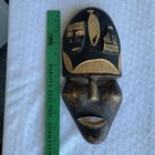 Vintage African Kenya Hand Carved Wooden Tribal Mask Wood Hanging Wall Decor