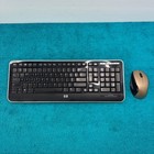 Hp Wless Keyboard And Engage Mouse Set Black Silver Multimedia Keys Numeric Pad