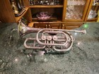 Vintage Cornet Trumpet Nickel 1970 Kyiv Ukraine Orpheus  13124 Case Mouthpiece